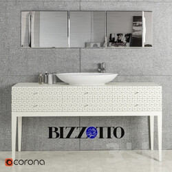 Console under the sink Bizzotto Natural chic art. 573 mirror wall art. 273 washbasin lavabo appoggio bianco mixer WasserKRAFT 4107 