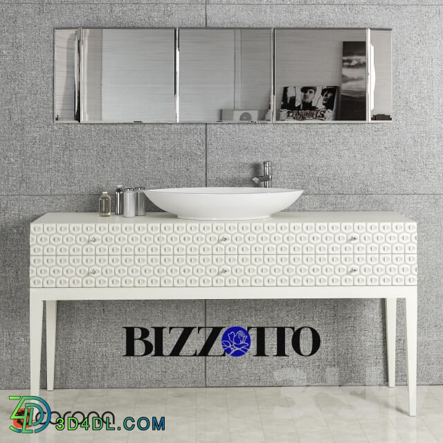 Console under the sink Bizzotto Natural chic art. 573 mirror wall art. 273 washbasin lavabo appoggio bianco mixer WasserKRAFT 4107