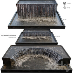 Waterfall fountains grand cascade Other 3D Models 3DSKY 