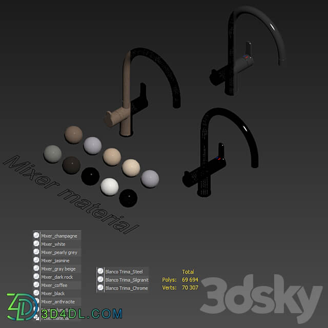 Blanco Trima Faucet 3D Models 3DSKY