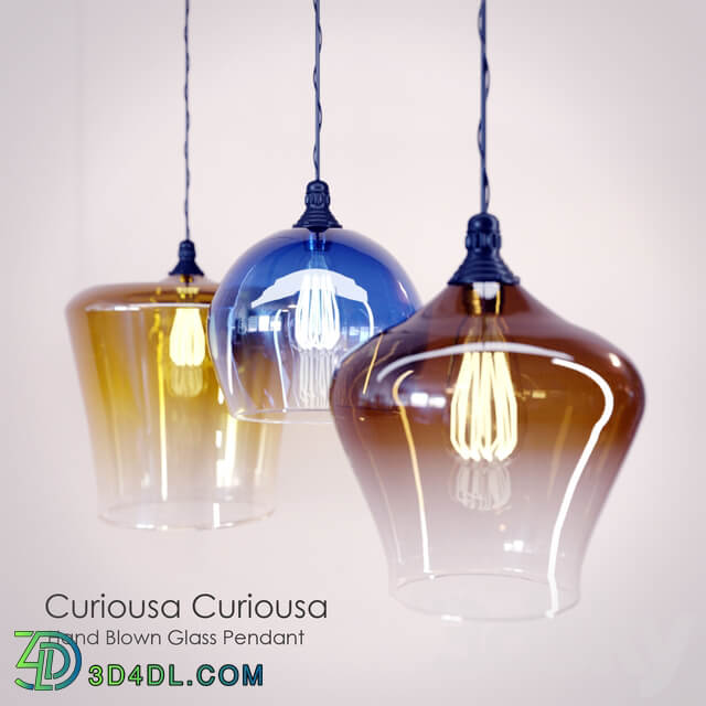 Hand Blown Glass Pendant Curiousa Pendant light 3D Models