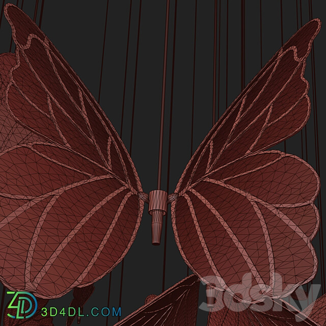 Light stained glass Vargov Design Butterfly Pendant light 3D Models 3DSKY