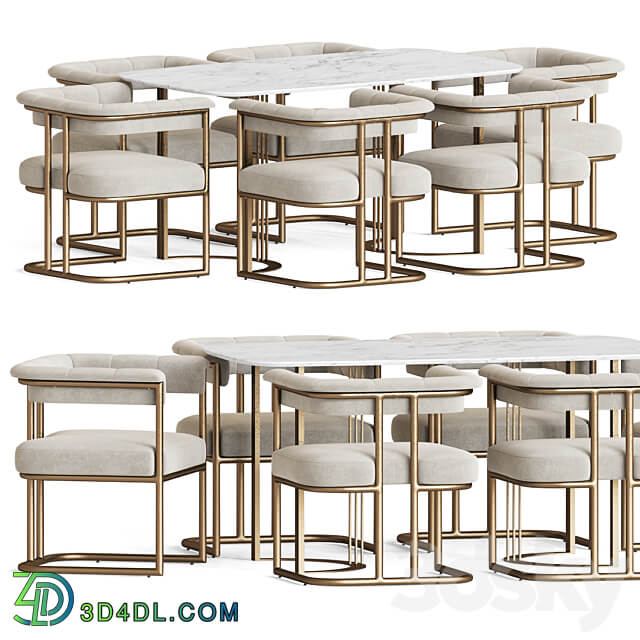 Dining Set 48 Table Chair 3D Models 3DSKY