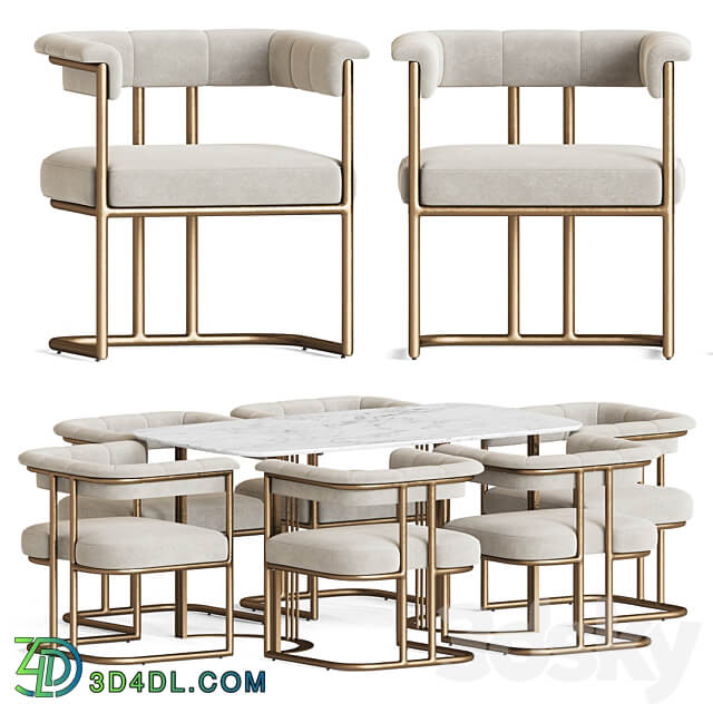 Dining Set 48 Table Chair 3D Models 3DSKY