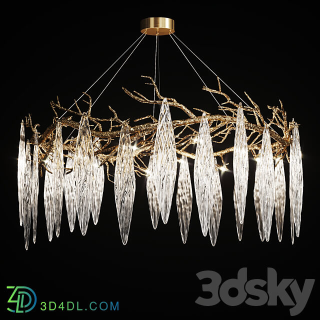 Luxury chandelier with glass plates AUTUMN Pendant light 3D Models 3DSKY