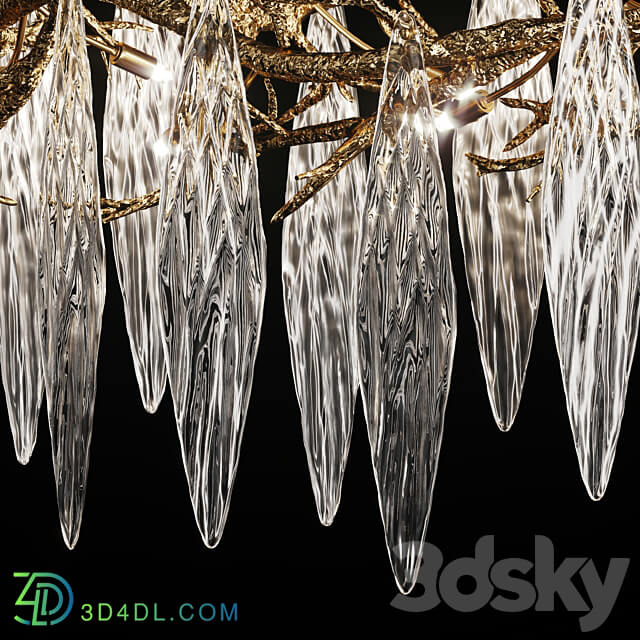 Luxury chandelier with glass plates AUTUMN Pendant light 3D Models 3DSKY