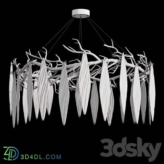 Luxury chandelier with glass plates AUTUMN Pendant light 3D Models 3DSKY