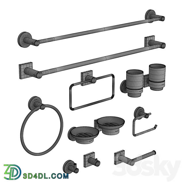 Sonia Line bathroom accessories set 3D Models 3DSKY