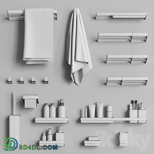 Bathroom accessories BERTOCCI Fly 3D Models 3DSKY