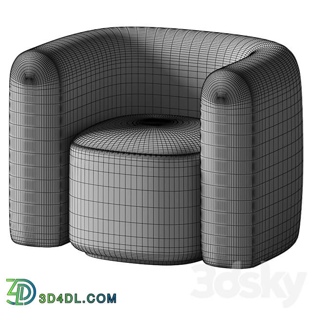 Hugger Chair by Leanne Ford Crate and Barrel 3D Models 3DSKY