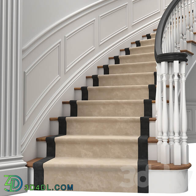 Classic stairs 3 3D Models 3DSKY