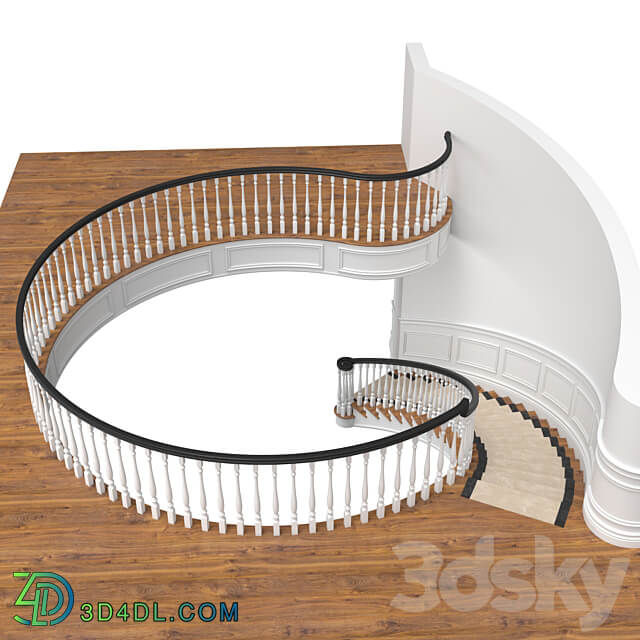 Classic stairs 3 3D Models 3DSKY