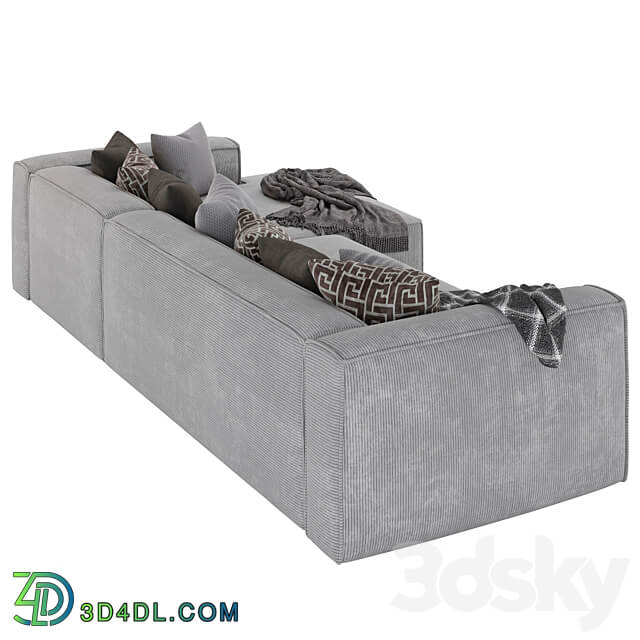 3 seater Blok sofa with right chaise longue 3D Models 3DSKY