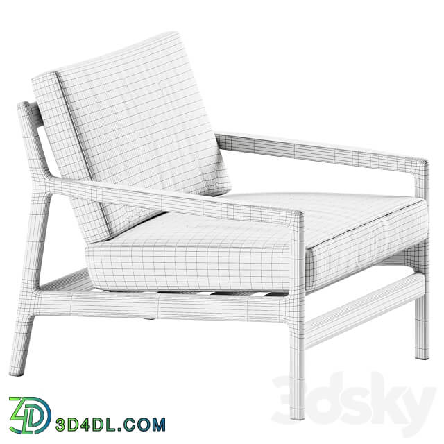 Teak Jack Outdoor Lounge Chair by Ethnicraft Garden Chair 3D Models 3DSKY