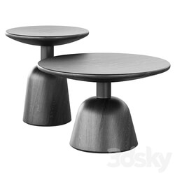 Macbeth Hemlock Black Wood Side Table by CB2 3D Models 3DSKY 