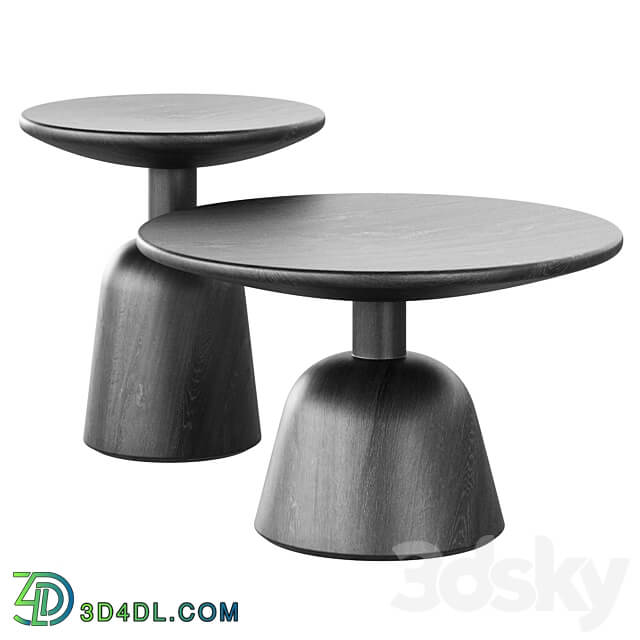 Macbeth Hemlock Black Wood Side Table by CB2 3D Models 3DSKY