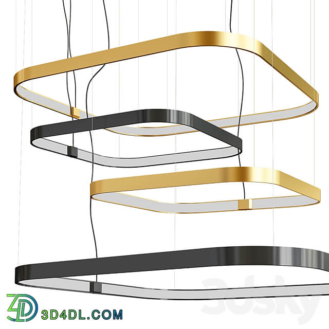 ZERO SQUARE Chandelier Pendant light 3D Models 3DSKY