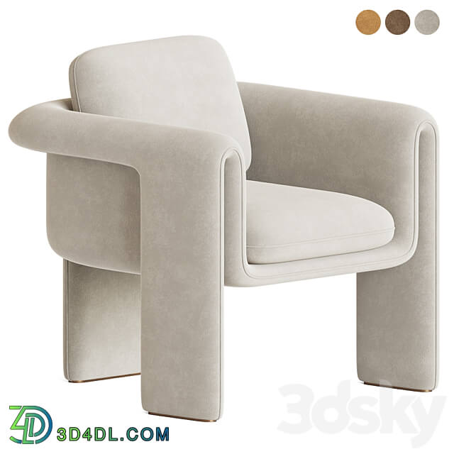 Floria velvet armchair 3D Models 3DSKY