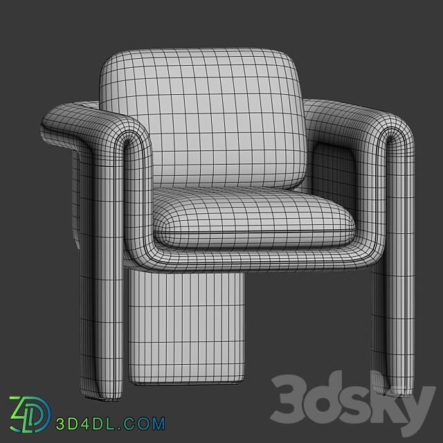 Floria velvet armchair 3D Models 3DSKY