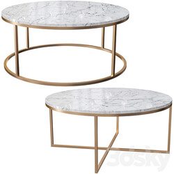 Hollywood Round Coffee Tables 3D Models 3DSKY 