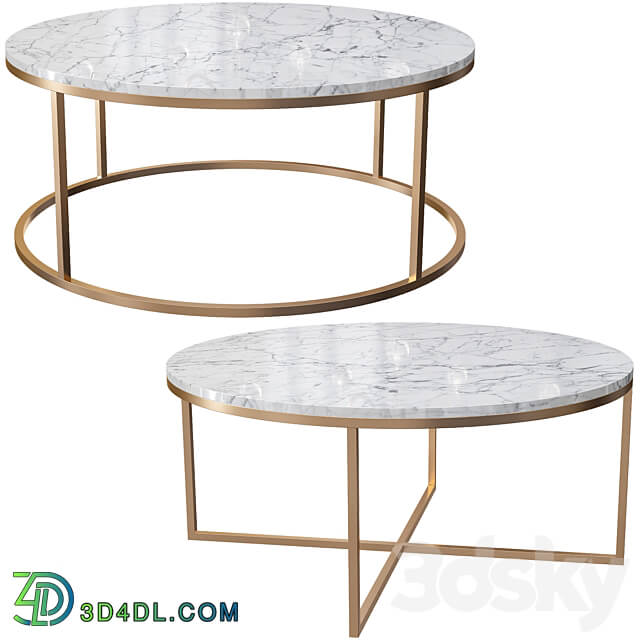 Hollywood Round Coffee Tables 3D Models 3DSKY