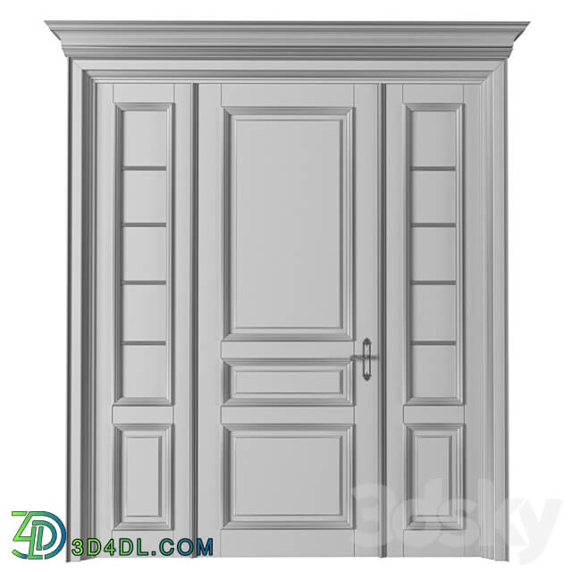 Entrance classic doors. Entrance to the house.Front Door. Outdoor Entrance classic door.External Doors. Exterior Door.Street 3D Models 3DSKY