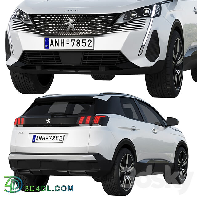 Peugeot 3008 2021 3D Models 3DSKY