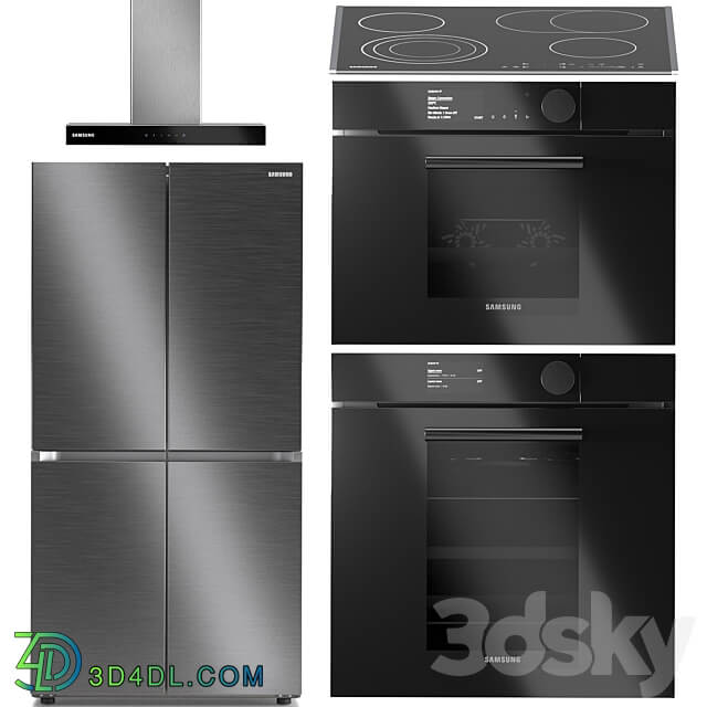 Samsung Kitchen Appliances Set 6 3D Models 3DSKY