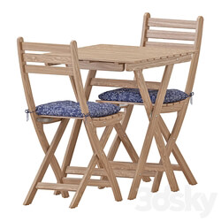 IKEA ASKHOLMEN Table And Chairs Set 2 Table Chair 3D Models 3DSKY 