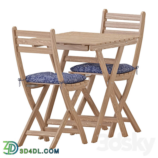 IKEA ASKHOLMEN Table And Chairs Set 2 Table Chair 3D Models 3DSKY