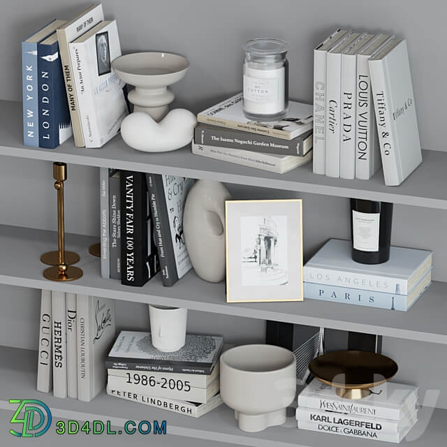 Decor shelf set 17 3D Models 3DSKY