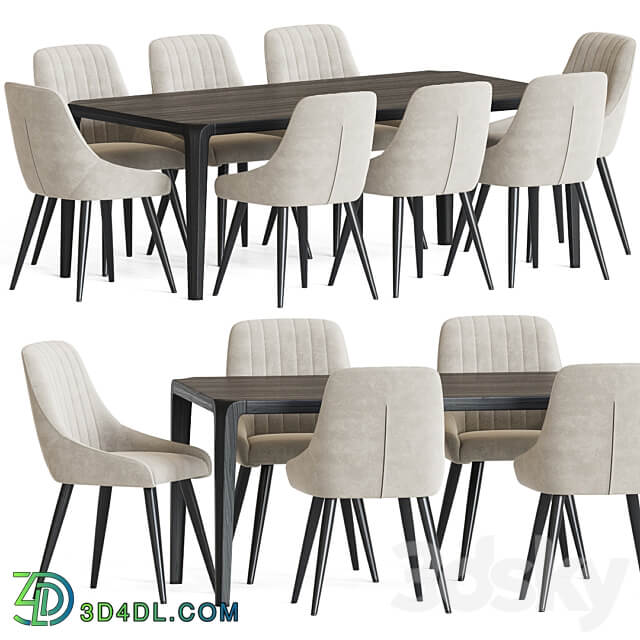 Chipman Chair Eiles Table Dining Set Table Chair 3D Models 3DSKY