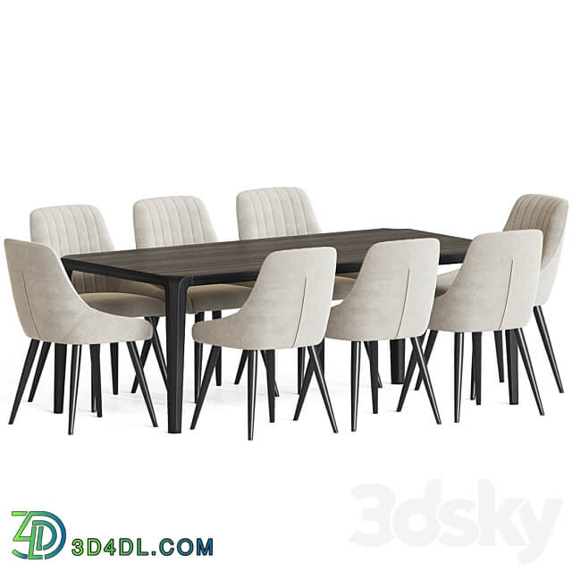 Chipman Chair Eiles Table Dining Set Table Chair 3D Models 3DSKY