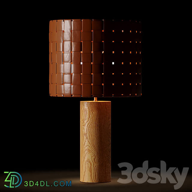 Shinola Parker Wood Table Lamp 3D Models 3DSKY