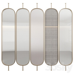 Decorative partition with embossed glass 3D Models 3DSKY 