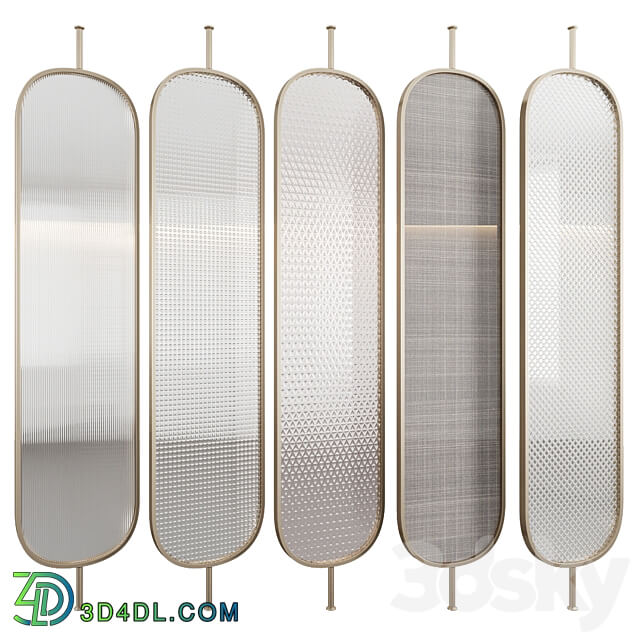 Decorative partition with embossed glass 3D Models 3DSKY