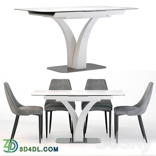 AERO table FRANCE chair B140 Table Chair 3D Models 3DSKY