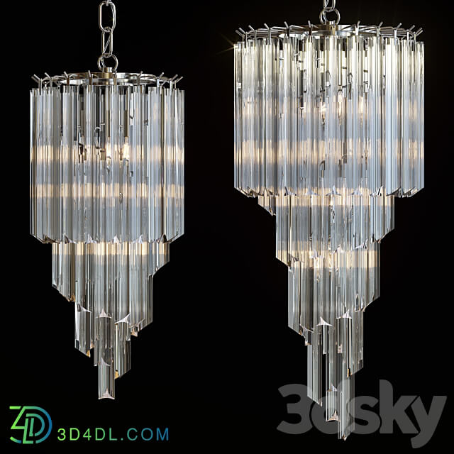 Pendant chandeliers Garda Decor 20MD3332 4NI and 20MD3399 4NI Pendant light 3D Models 3DSKY