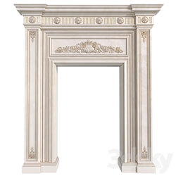 Doorway in classic style with decorative plaster. Door Portal. Classic Doorway.Classic Architecture Arch.arched doorway 3D Models 3DSKY 