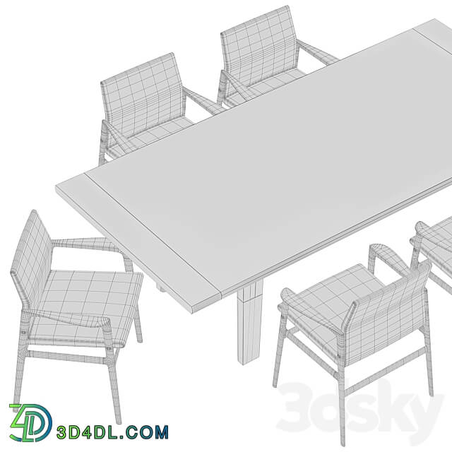 Poliform HOME HOTEL rectangular tables Table Chair 3D Models 3DSKY