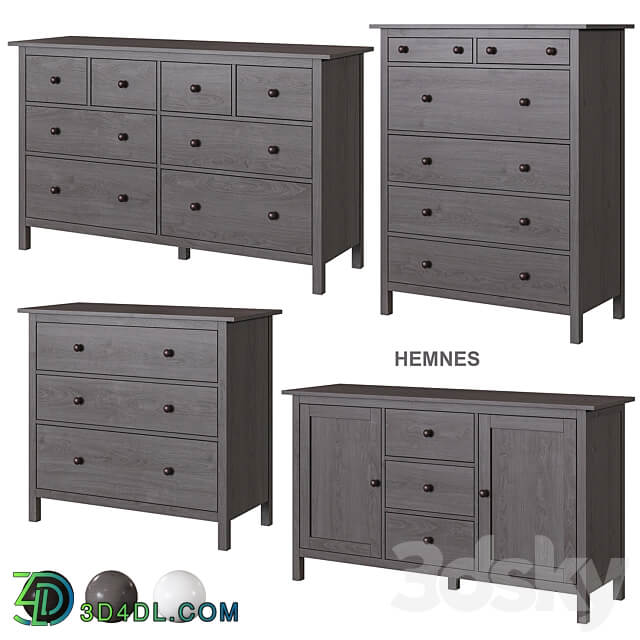 IKEA HEMNES chest of drawers Sideboard Chest of drawer 3D Models 3DSKY