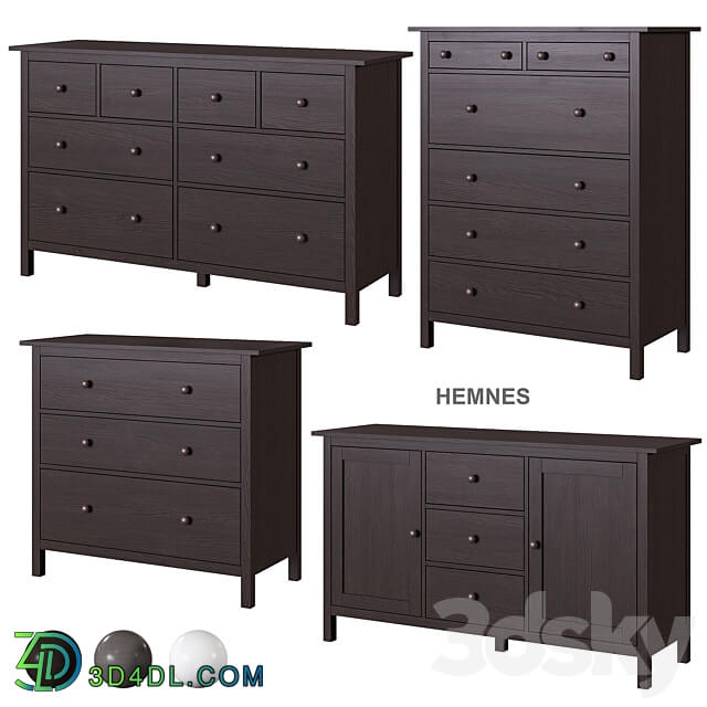 IKEA HEMNES chest of drawers Sideboard Chest of drawer 3D Models 3DSKY