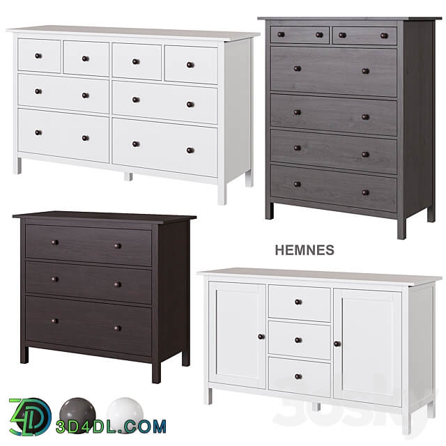 IKEA HEMNES chest of drawers Sideboard Chest of drawer 3D Models 3DSKY
