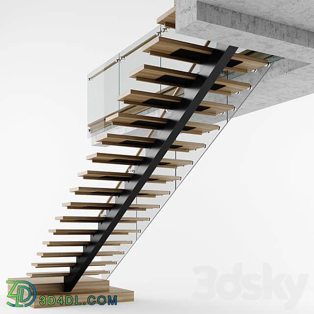 Modern interior stair 06 3D Models 3DSKY