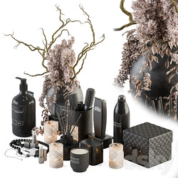Bathroom accessory Set with Dried Plants Set 21 3D Models 3DSKY 
