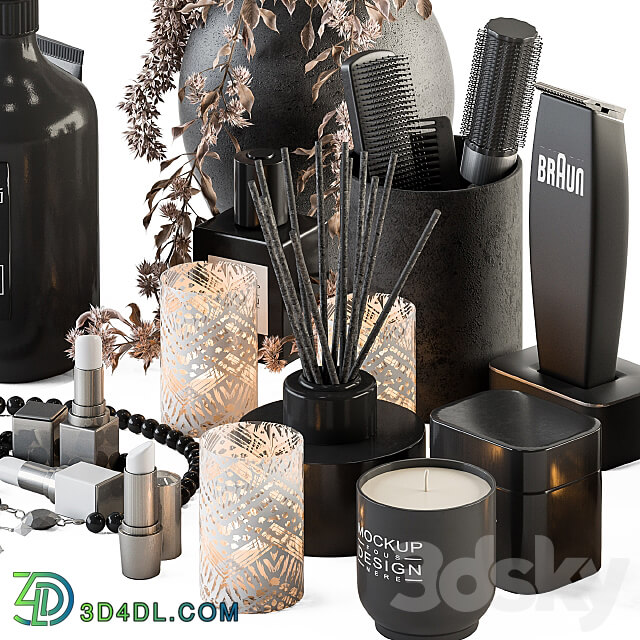 Bathroom accessory Set with Dried Plants Set 21 3D Models 3DSKY