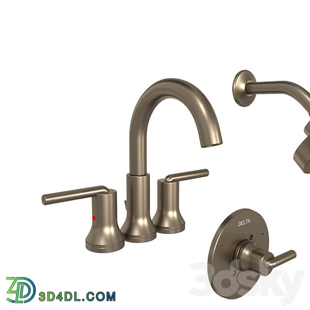 Delta faucet tap fixture tub shower 3D Models 3DSKY