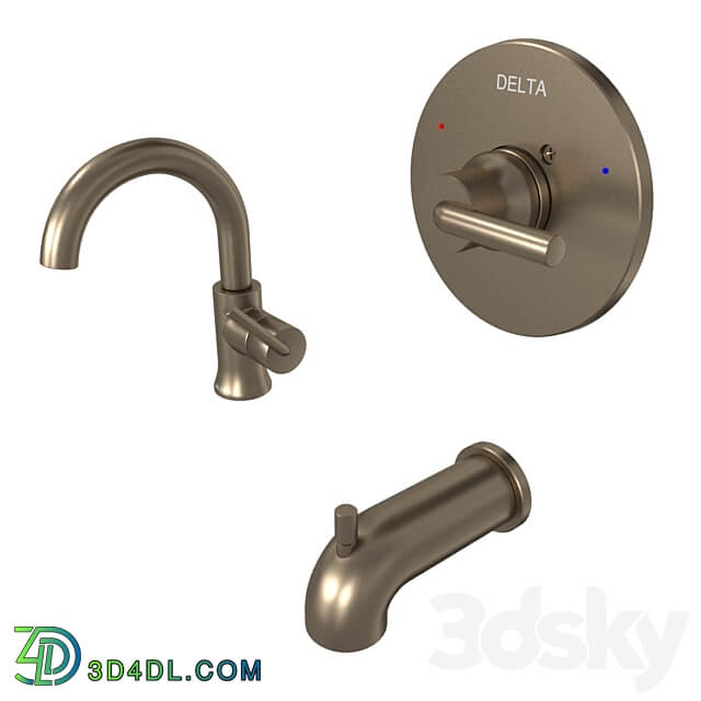 Delta faucet tap fixture tub shower 3D Models 3DSKY