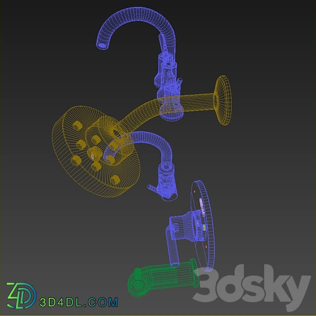 Delta faucet tap fixture tub shower 3D Models 3DSKY
