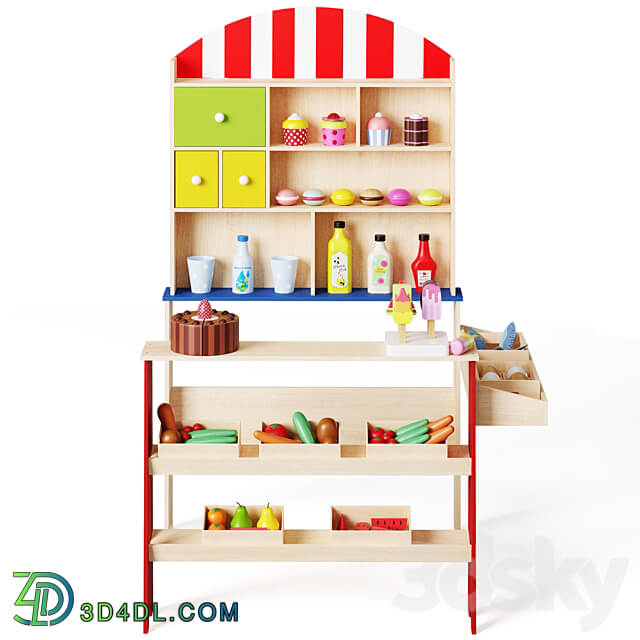 Children corner shop by Lelin toys 3D Models 3DSKY